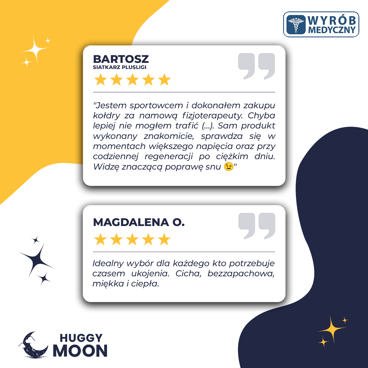 Opinie klientów HuggyMoon – recenzje dotyczące jakości, komfortu i obsługi.