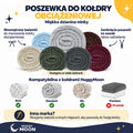 Poszewki minky w różnych kolorach do kołder obciążeniowych - z suwakiem i wewnętrznymi tasiemkami do mocowania.